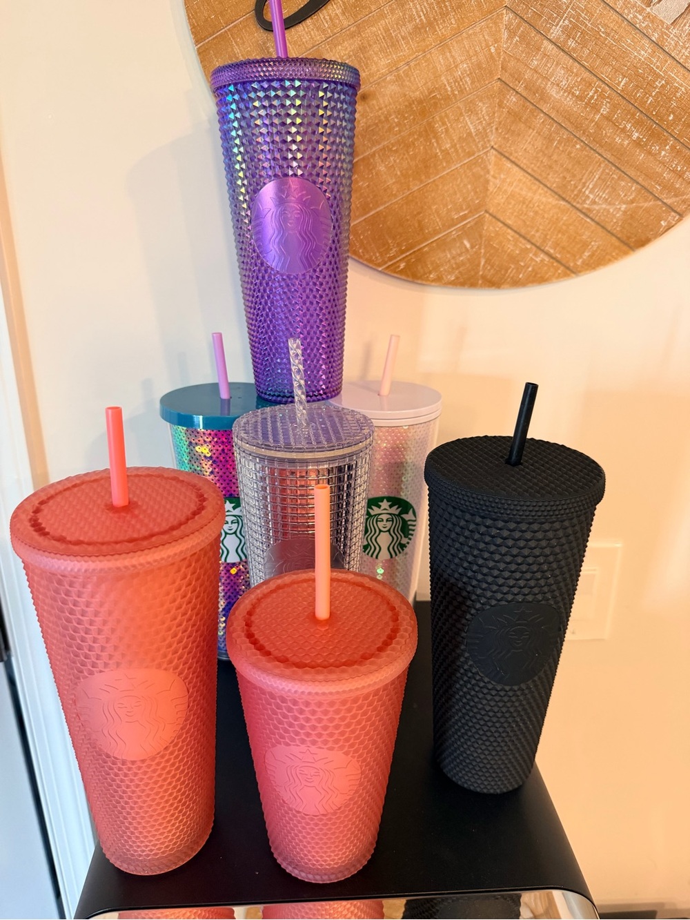7 Starbucks Tumblers!